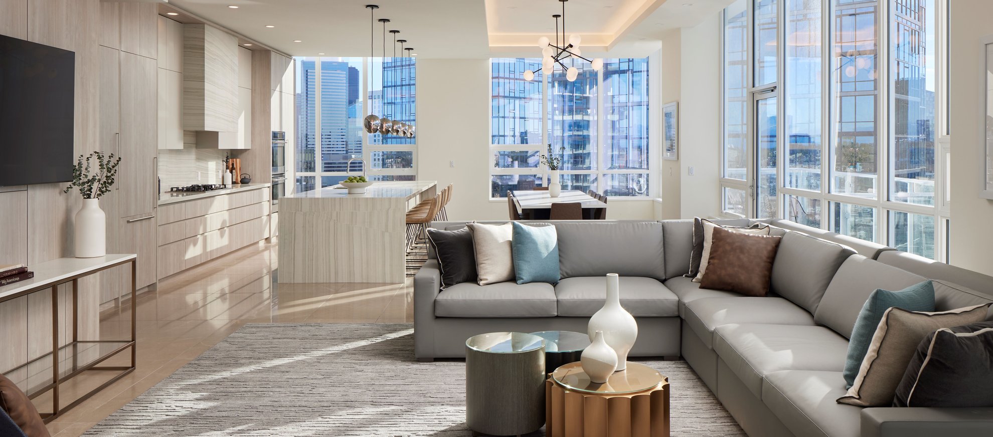 bright living room features modern design connect living and kitchen area at level seattle south lake union.jpg